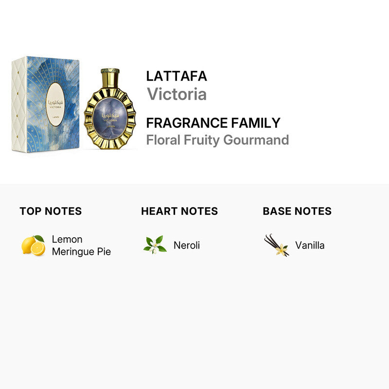 LATTAFA Unisex Victoria EDP Spray 3.4 oz Fragrances