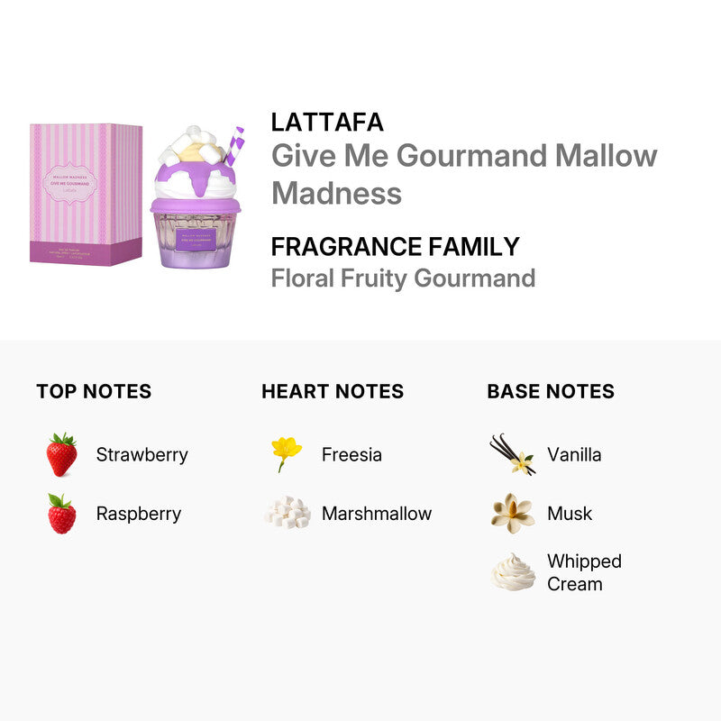 LATTAFA Unisex Give Me Gourmand Mallow Madness EDP